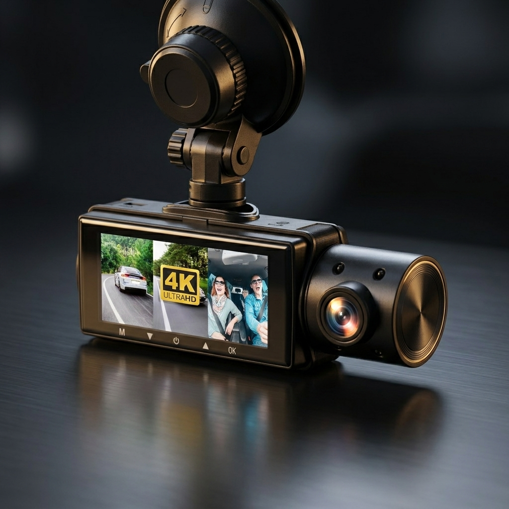 Aurolux 3-channel dash cam - premium studio shot 2